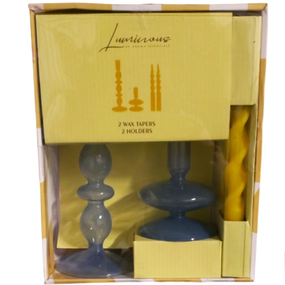 Luminous Candle & Holder Set NWT